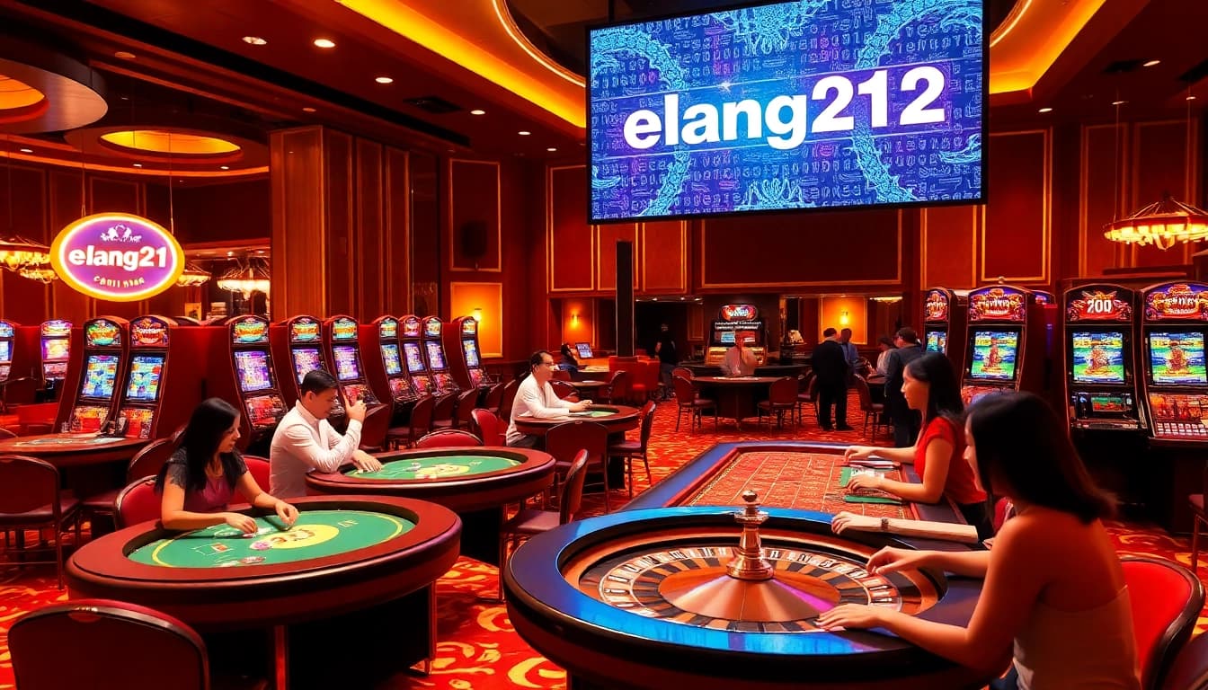Experience the thrill of elang212 with luxury slots, poker tables, and excited gamblers in action.