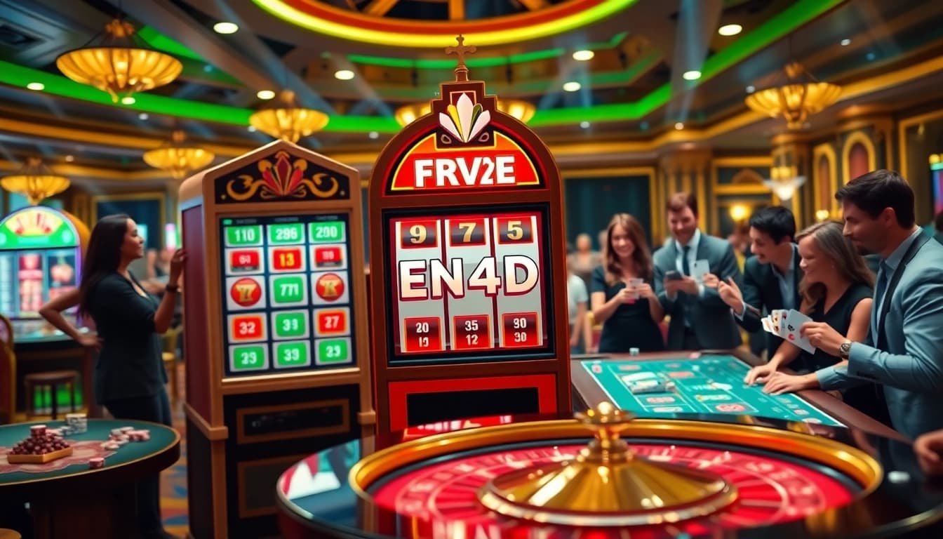 PEN4D slot machine lighting up with excitement as players enjoy thrilling casino games.