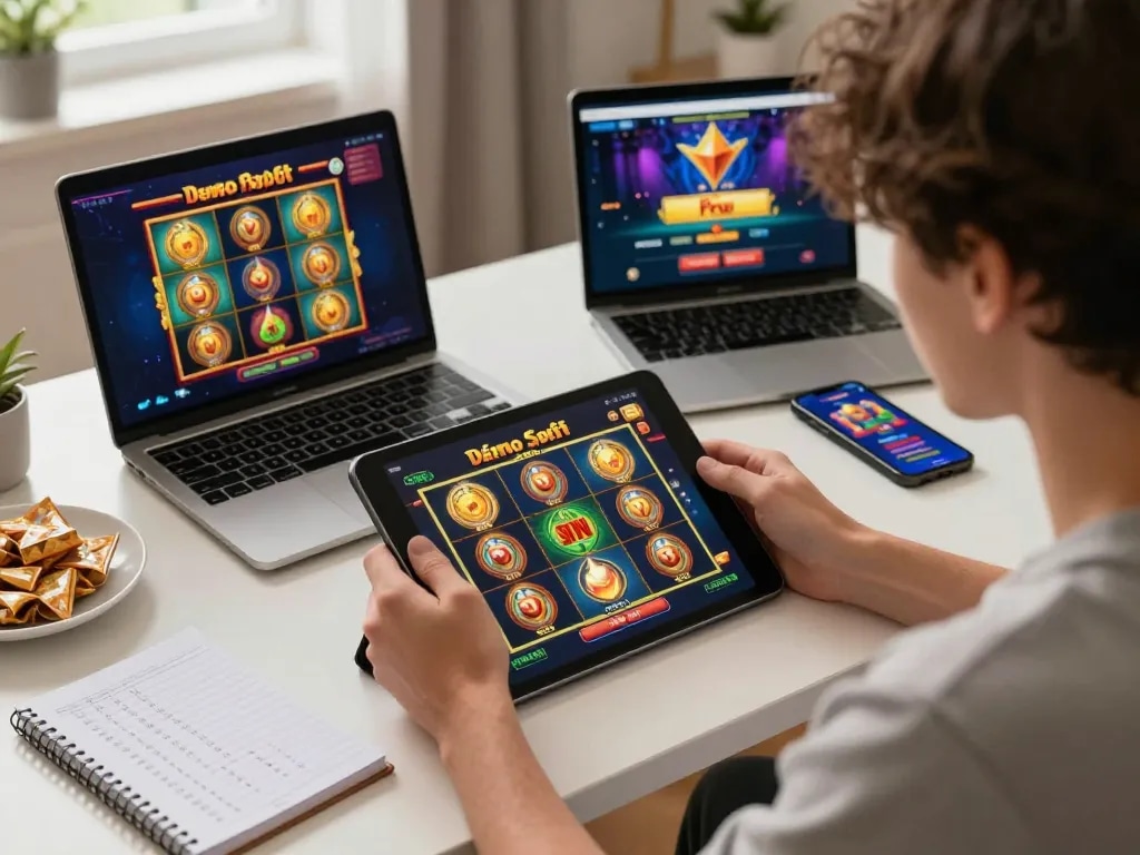 Berkeliling dengan Demo Slot PG Soft Mirip Asli di tablet resolusi tinggi dalam pengaturan permainan yang nyaman.