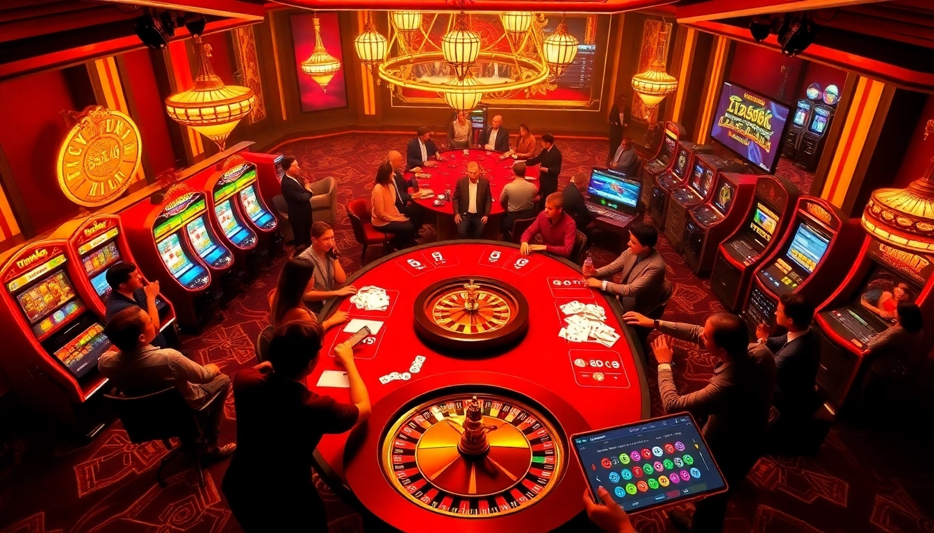 Exciting online gameplay at ST666 with vibrant casino elements capturing the thrill of gambling.