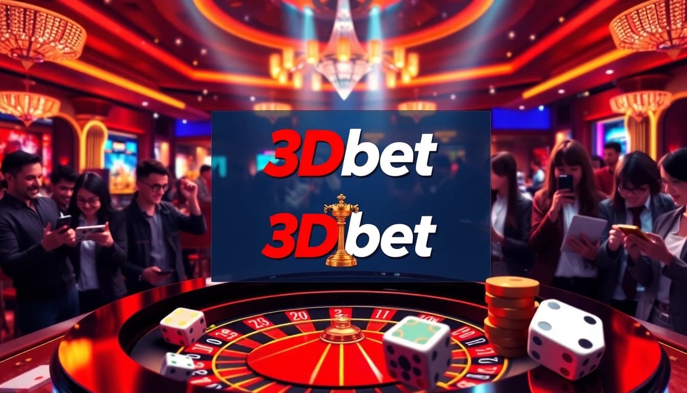 Experience the thrill of 3Dbet online casino with vibrant gaming visuals.