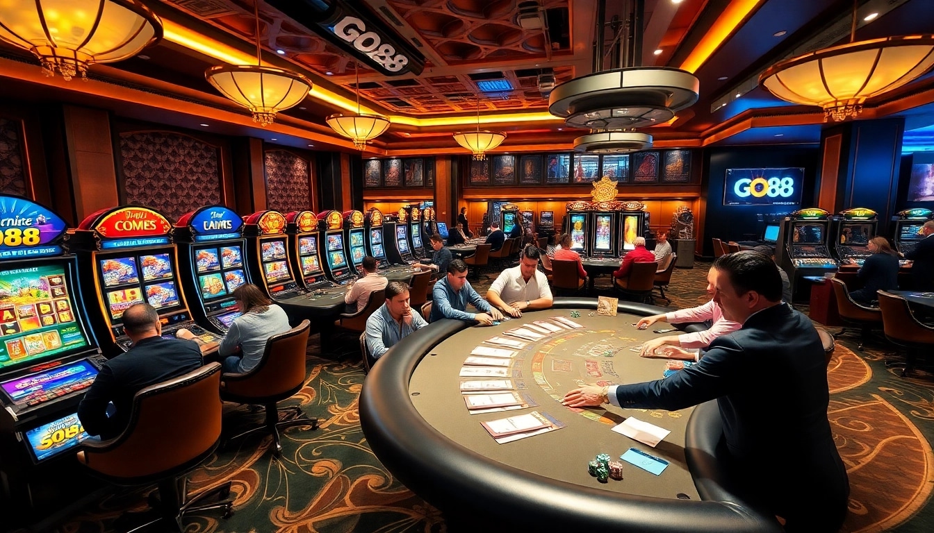 Experience the thrill of GO88 with engaging gambling action at vibrant casino tables.