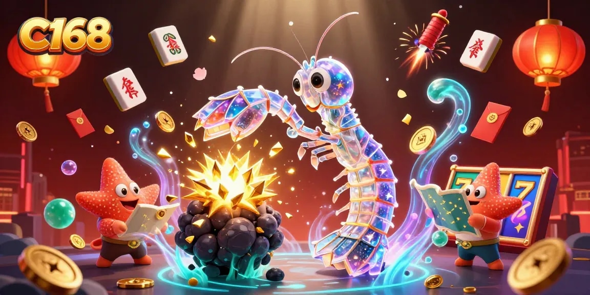 C168 slots experience with galactic characters exploding asteroids for coins and gems