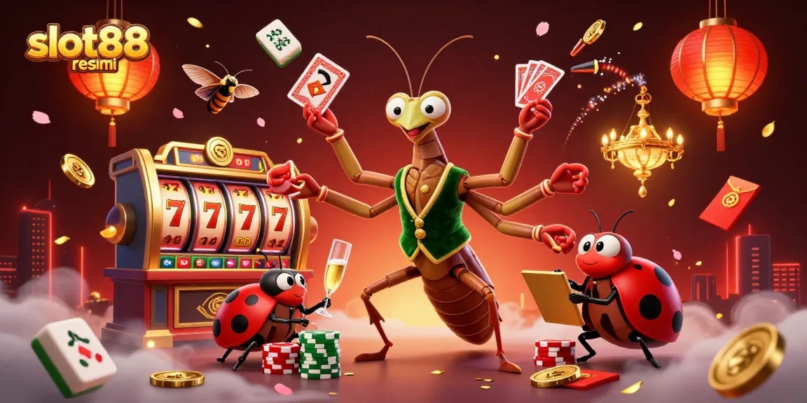 Menangkan jackpot di slot88 resmi dengan karakter unik dalam ilustrasi kasino 3D yang memukau.