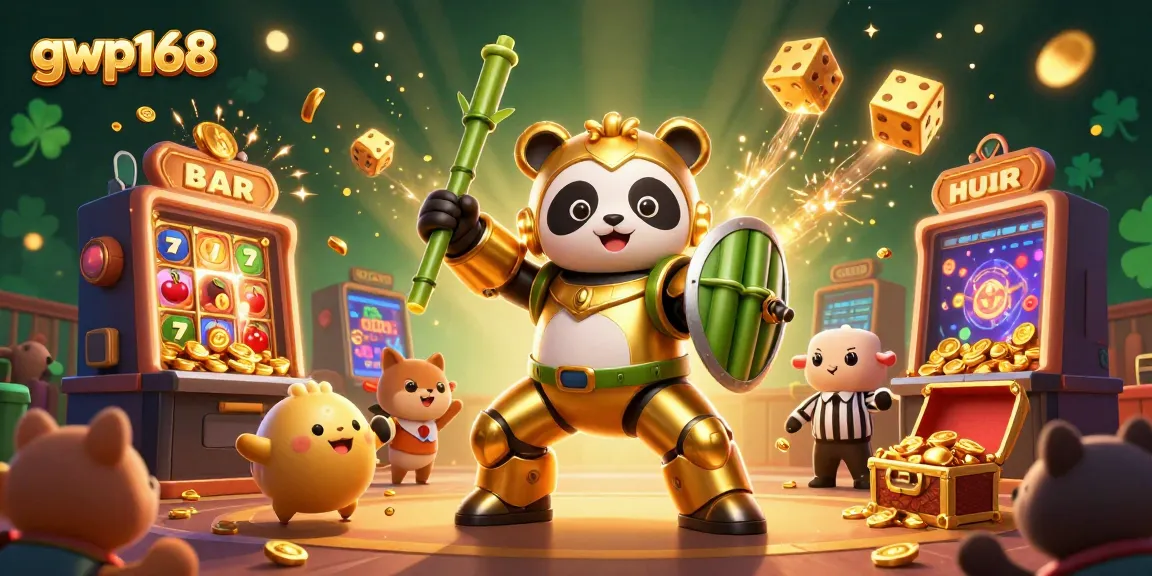 GWP168 menghadirkan jackpot menakjubkan dalam ilustrasi kasino yang penuh warna dan energi.