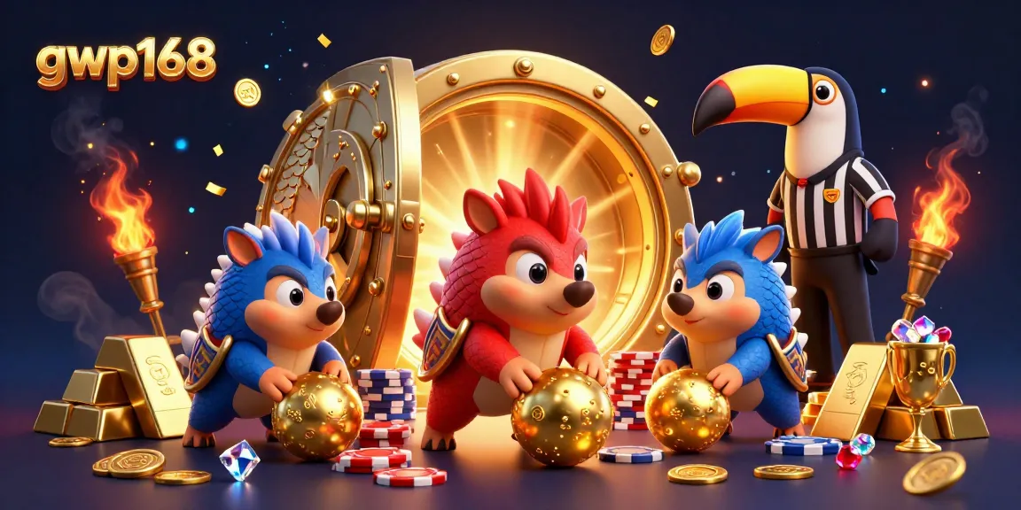 GWP168 membawa keseruan dengan pangolins bersaing di kasino, melempar chip poker dan meriah dengan emas.