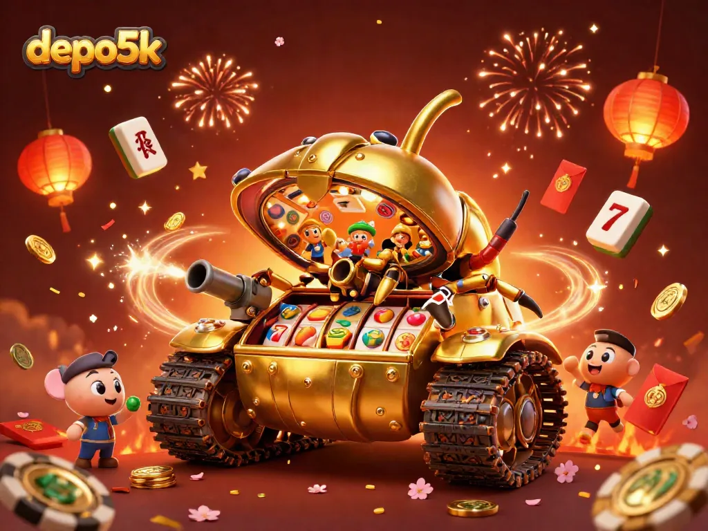 Experience exciting wins with depo5k at our vibrant online casino featuring slots and lucky symbols.