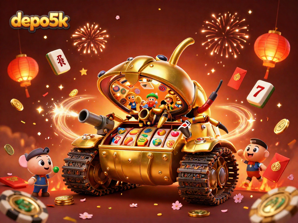 Experience exciting wins with depo5k at our vibrant online casino featuring slots and lucky symbols.