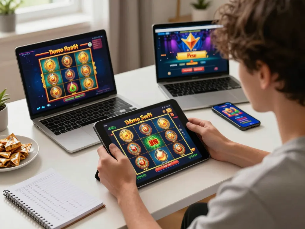 Berkeliling dengan Demo Slot PG Soft Mirip Asli di tablet resolusi tinggi dalam pengaturan permainan yang nyaman.