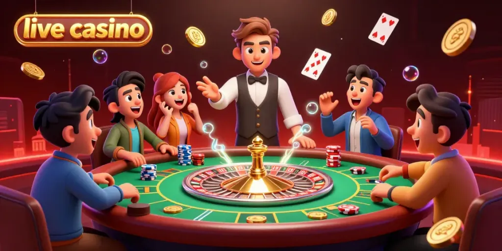 Menikmati aksi taruhan dalam live casino dengan dealer dan pemain berinteraksi, menciptakan pengalaman yang mendebarkan.