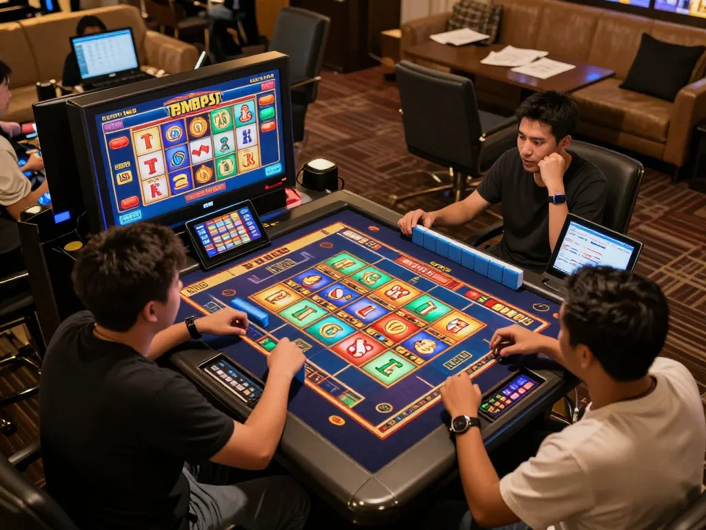 Players enjoying Mahjong Ways on Tempo123, celebrating wins from colorful slot reels.