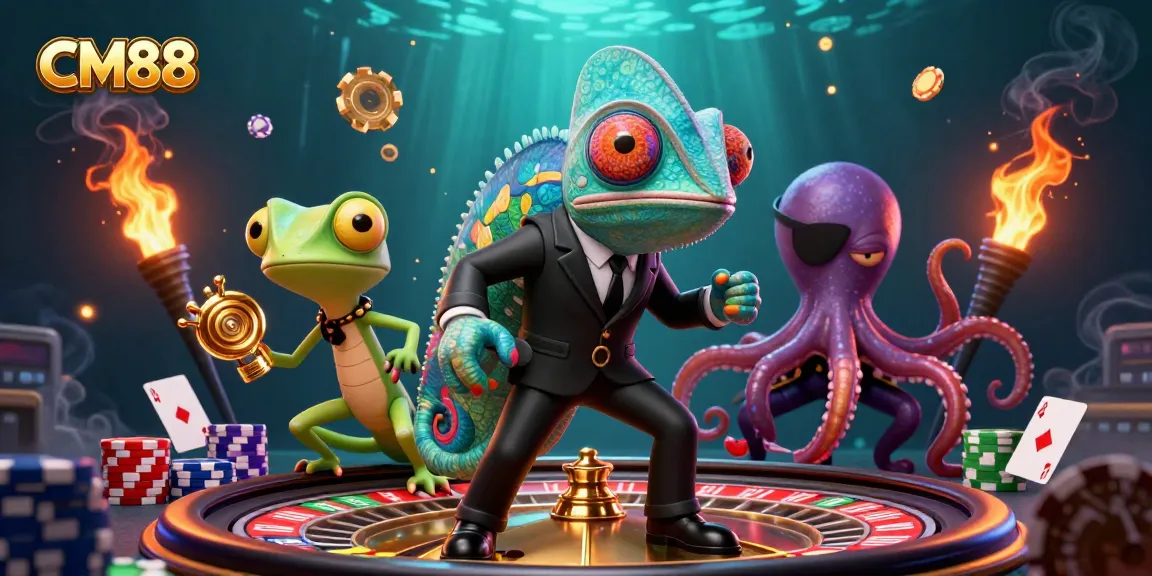 Engage with CM88's thrilling casino adventure featuring vibrant 3D characters and dynamic gaming elements.