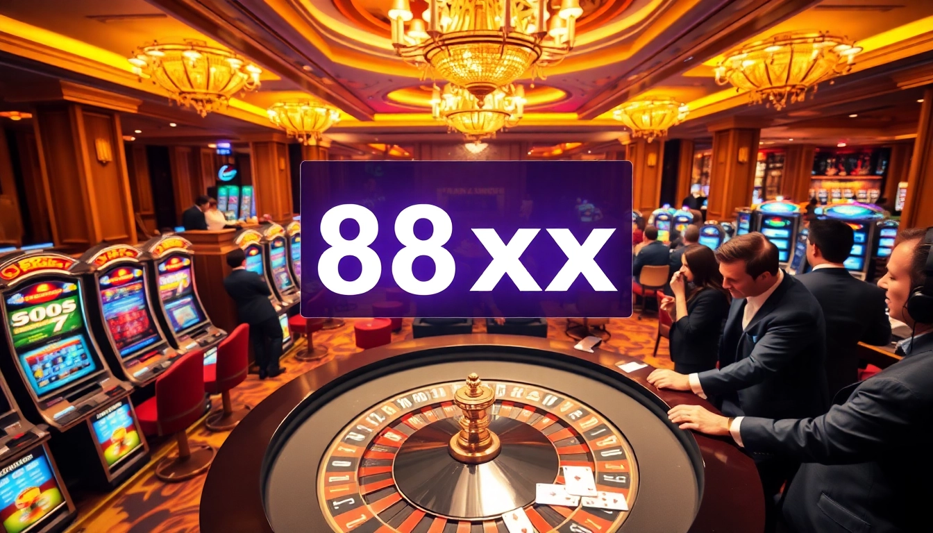 Players experiencing the excitement of casino games with 88xx branded elements.