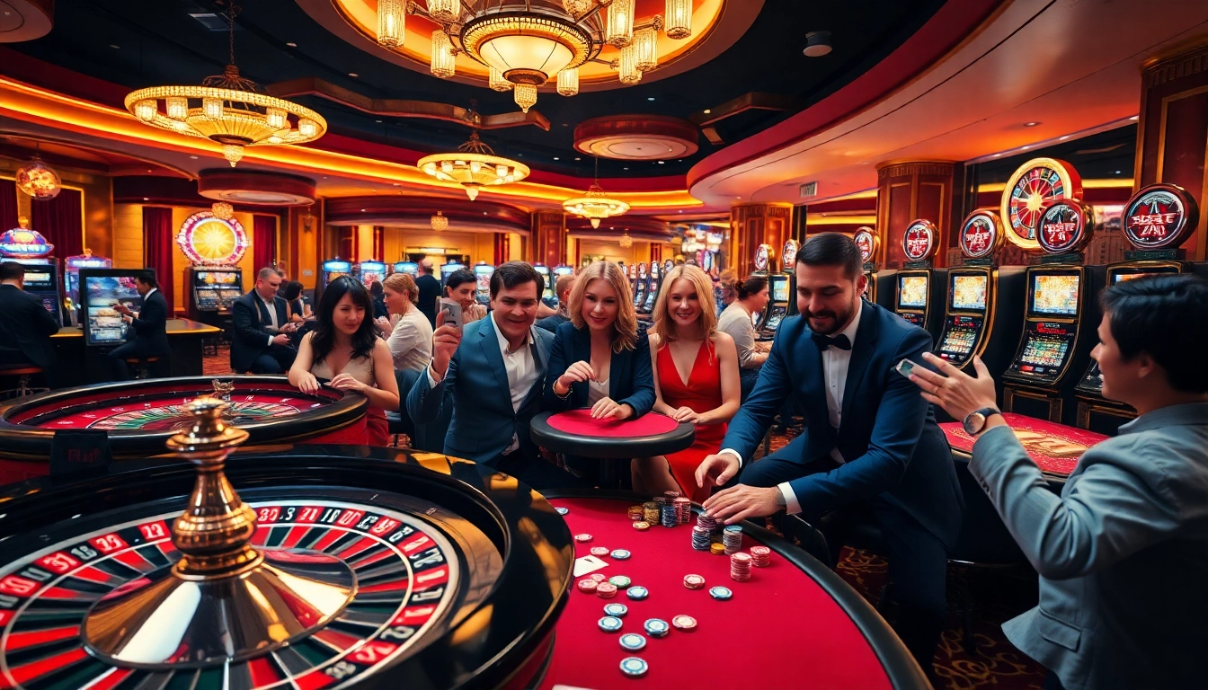 Experience the thrill of kaptenjackpot with vibrant casino tables and excited players.