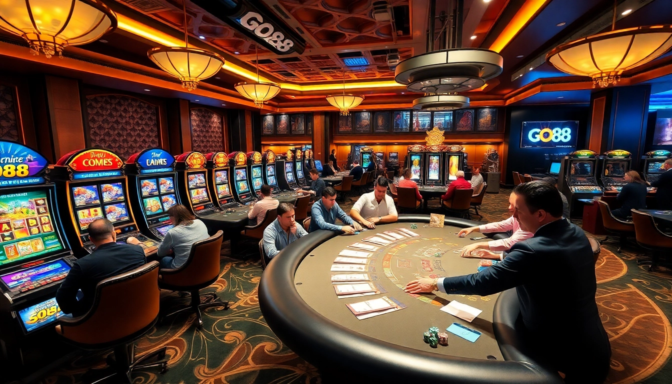 Experience the thrill of GO88 with engaging gambling action at vibrant casino tables.