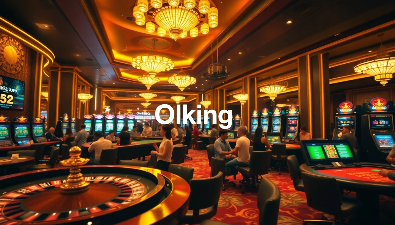Players enjoying the thrill of casino games, showcasing Okking-style excitement in a luxury setting.
