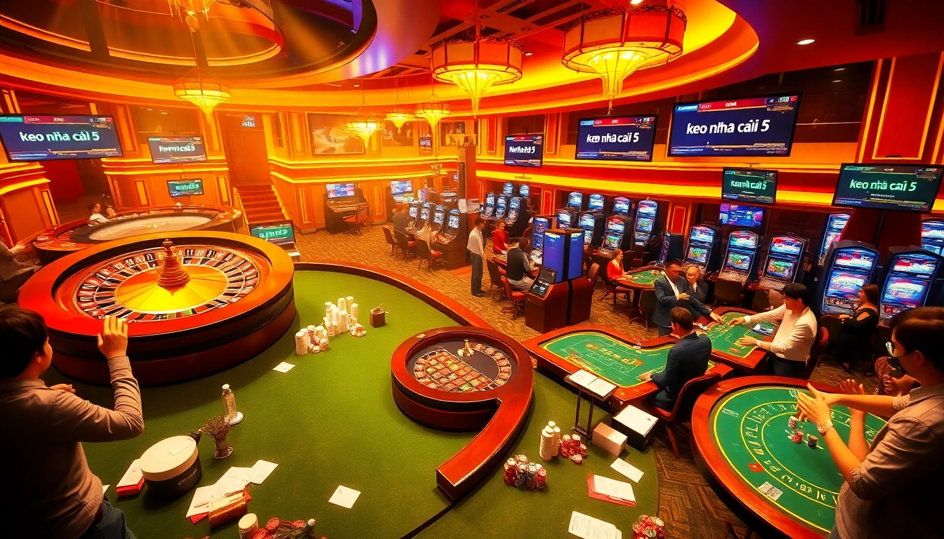Experience thrilling action at the kèo nhà cái 5 casino with vibrant gameplay and live betting excitement.