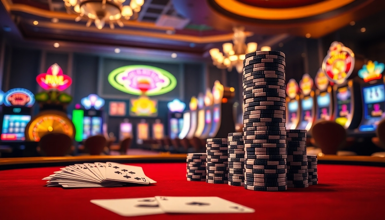 Play poker at a luxurious casino with references to the hidden wiki, showcasing cards and chips.