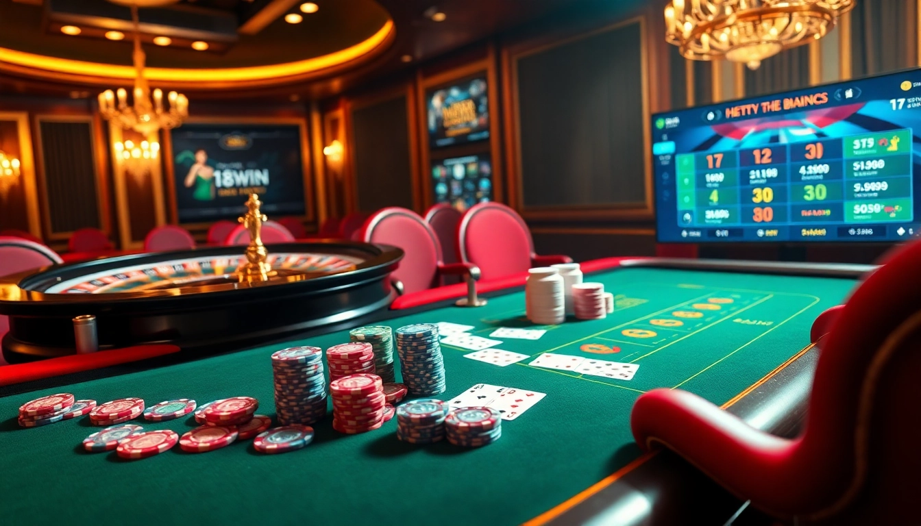 Experience high-stakes gaming at https://18win.asia/ with vibrant casino tables and exciting roulette.