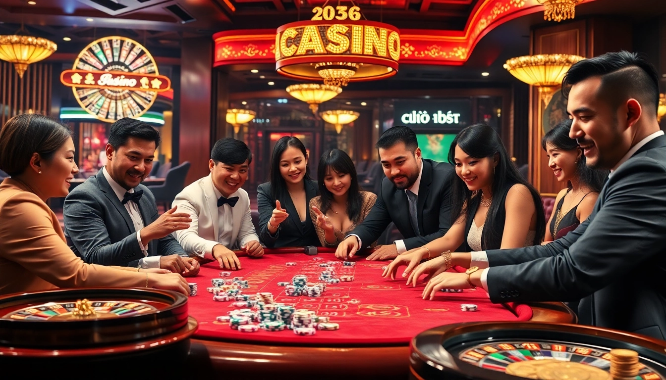 Lô kép betting excitement at a luxurious casino gaming table with vibrant poker chips.