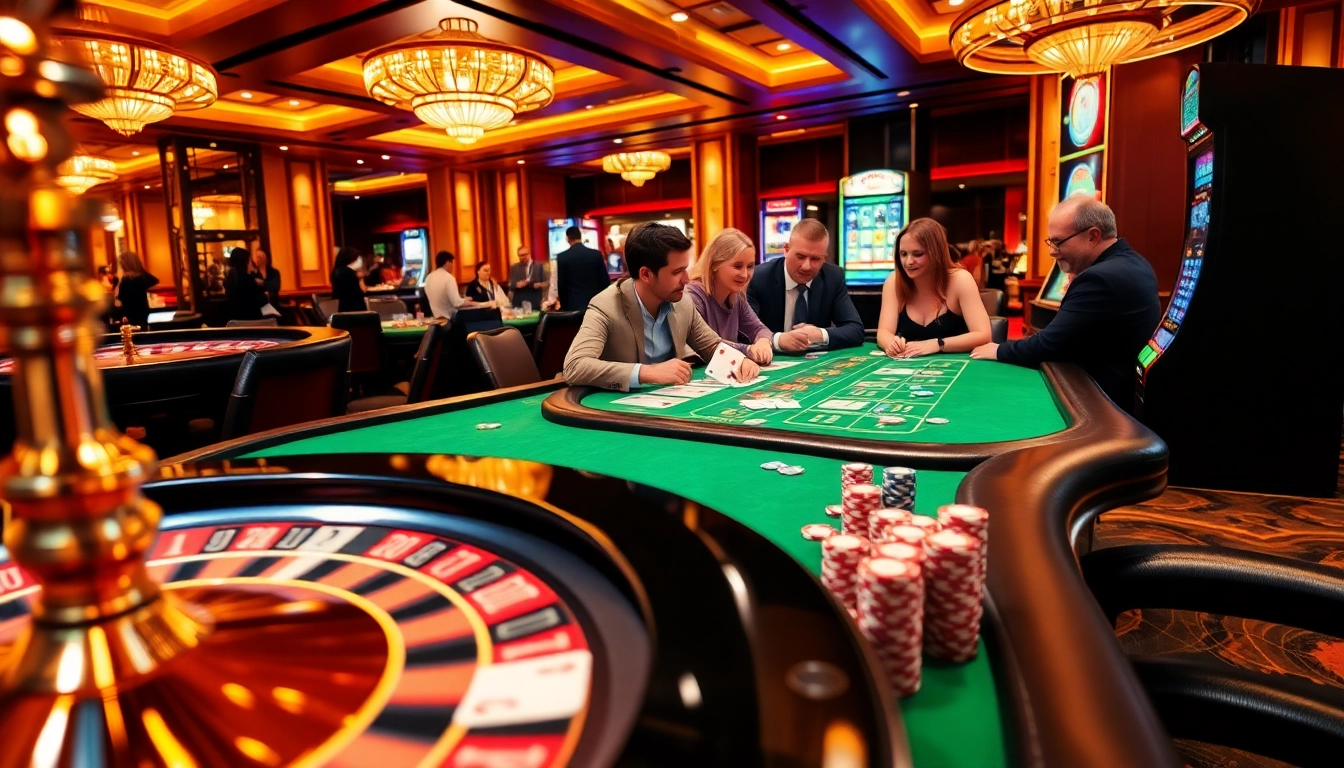 Players enjoying a vibrant casino experience focused on DH 88 gaming excitement and luxurious gambling.