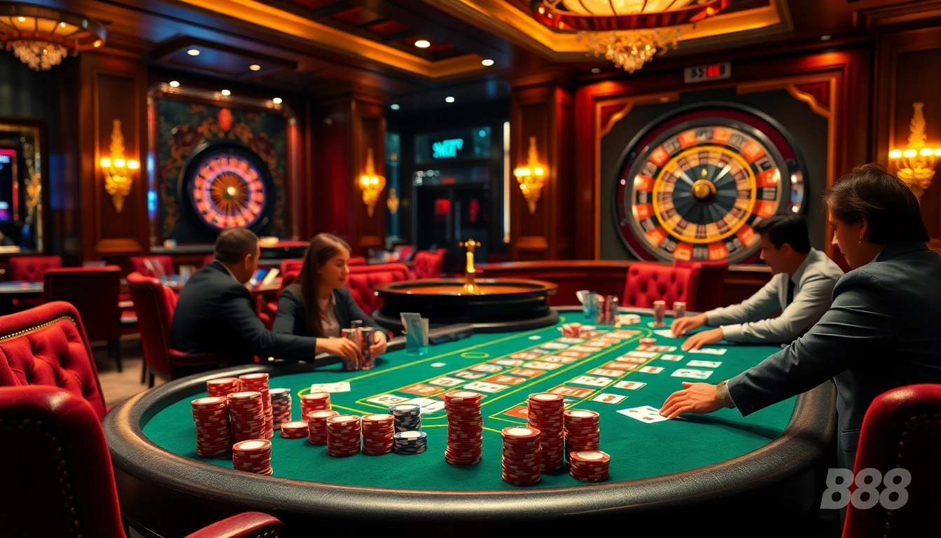 Experience the thrill of trang dr88 at a vibrant poker table with colorful chips and cards.