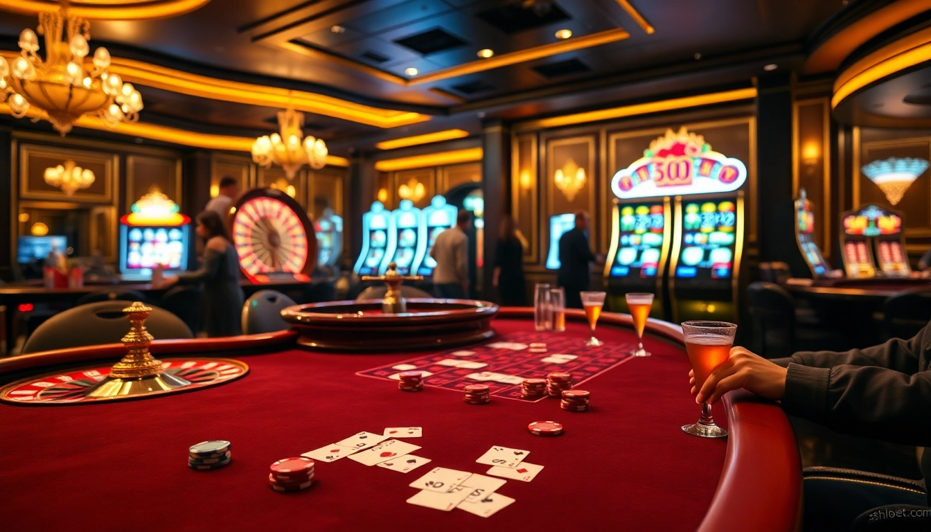 Experience thrilling moments at shbet com's luxurious casino, showcasing live games and vibrant slots.