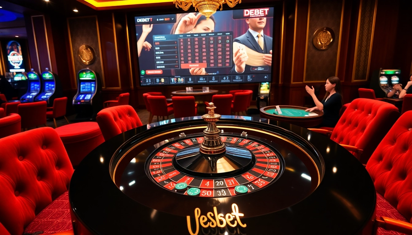 Engage with thrilling games at DEBET's modern casino interface.